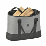 OVEO – Sac à bûches en denim gris/noir