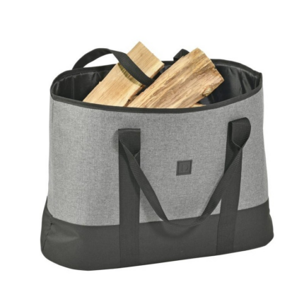 OVEO – Sac à bûches en denim gris/noir