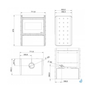 Poêle à bois Palazzetti ASIA 9KW avec Ventilation Air Chaud Frontale – Image 2